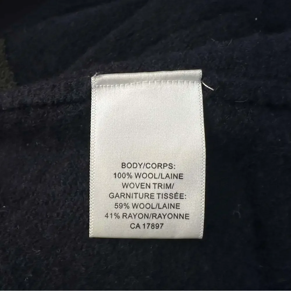 Banana Republic Merino Wool Cardigan Navy Gray Preppy Officecore Medium